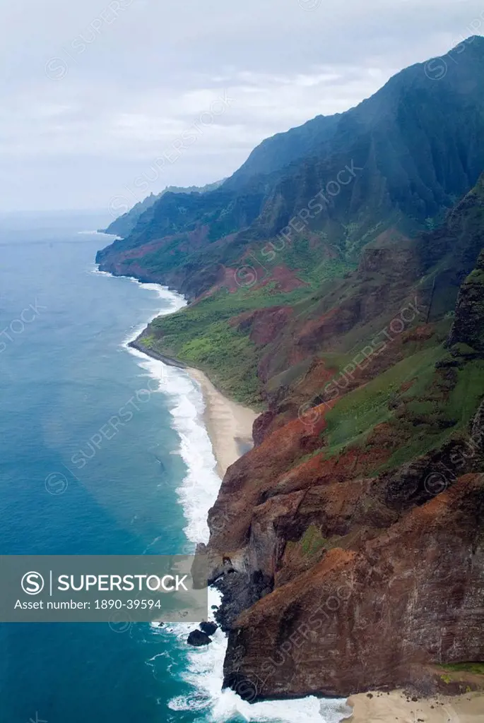 Na Pali, north coast of the island of Kauai, Hawaii, United States of America, Pacific, North America