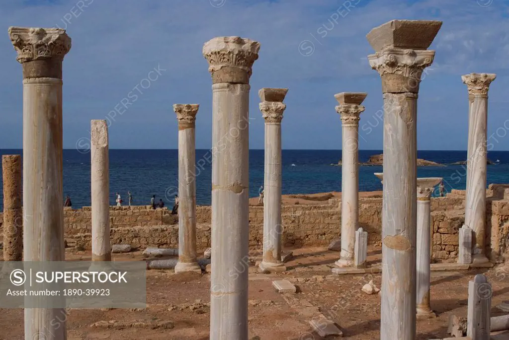 Central Church, late Roman site of Apollonia, Libya, North Africa, Africa