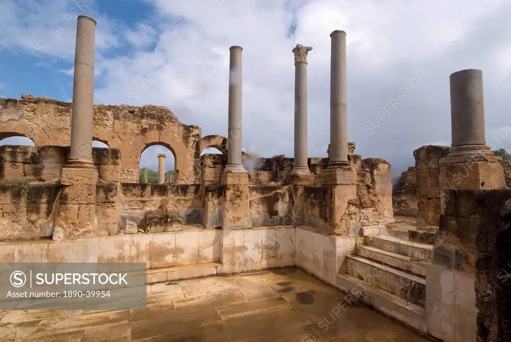 Hadrianic Baths, Roman site of Leptis Magna, UNESCO World Heritage Site, Libya, North Africa, Africa