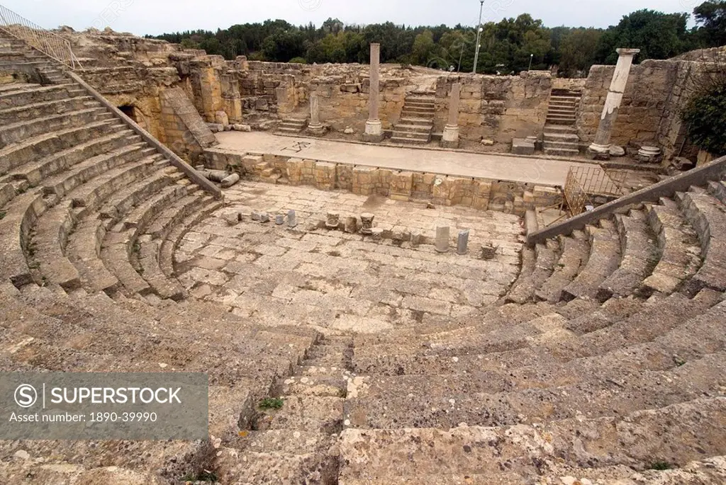 Odeon small Greek theatre, Greek and Roman site of Cyrene, UNESCO World Heritage Site, Libya, North Africa, Africa