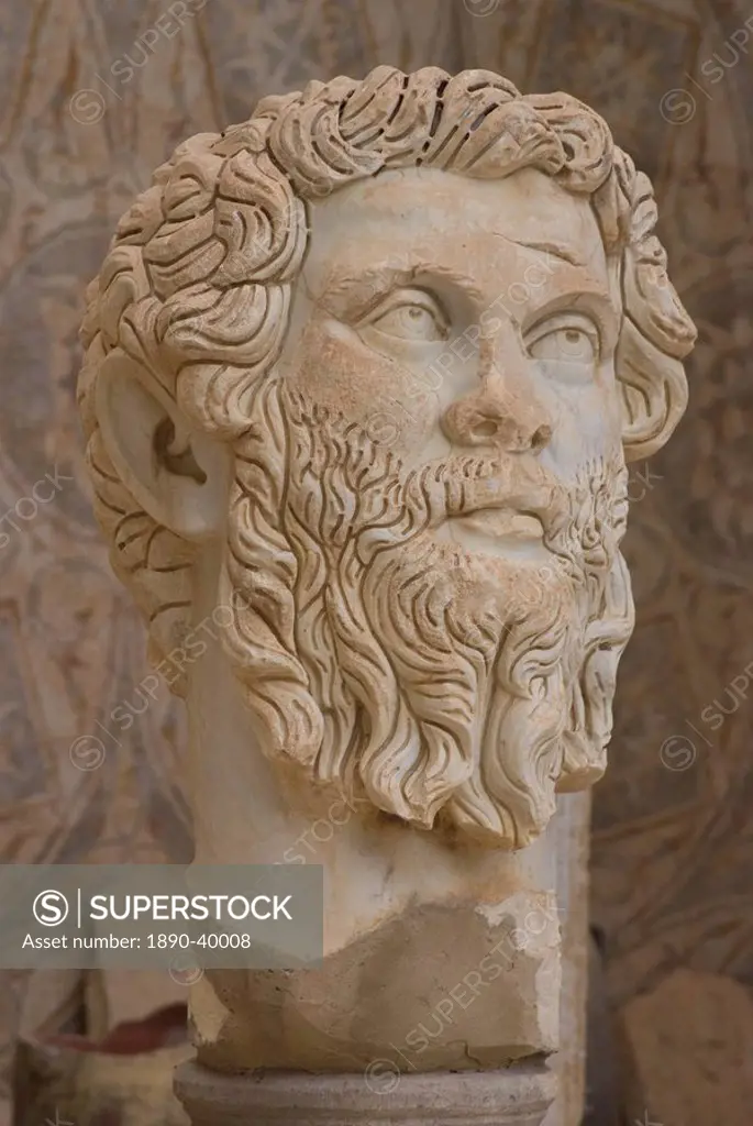 Statue of the Emperor Septimius Severus, museum at the Roman site of Djemila, Algeria, North Africa, Africa