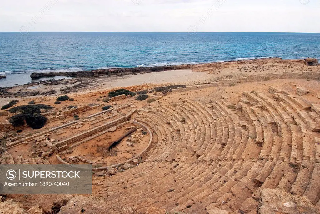 Theatre, Roman site of Apollonia, Libya, North Africa, Africa