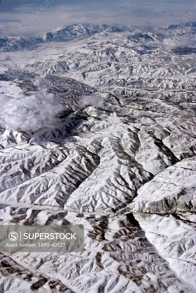 Aerial view of the Rocky Mountains, United States of America, North America