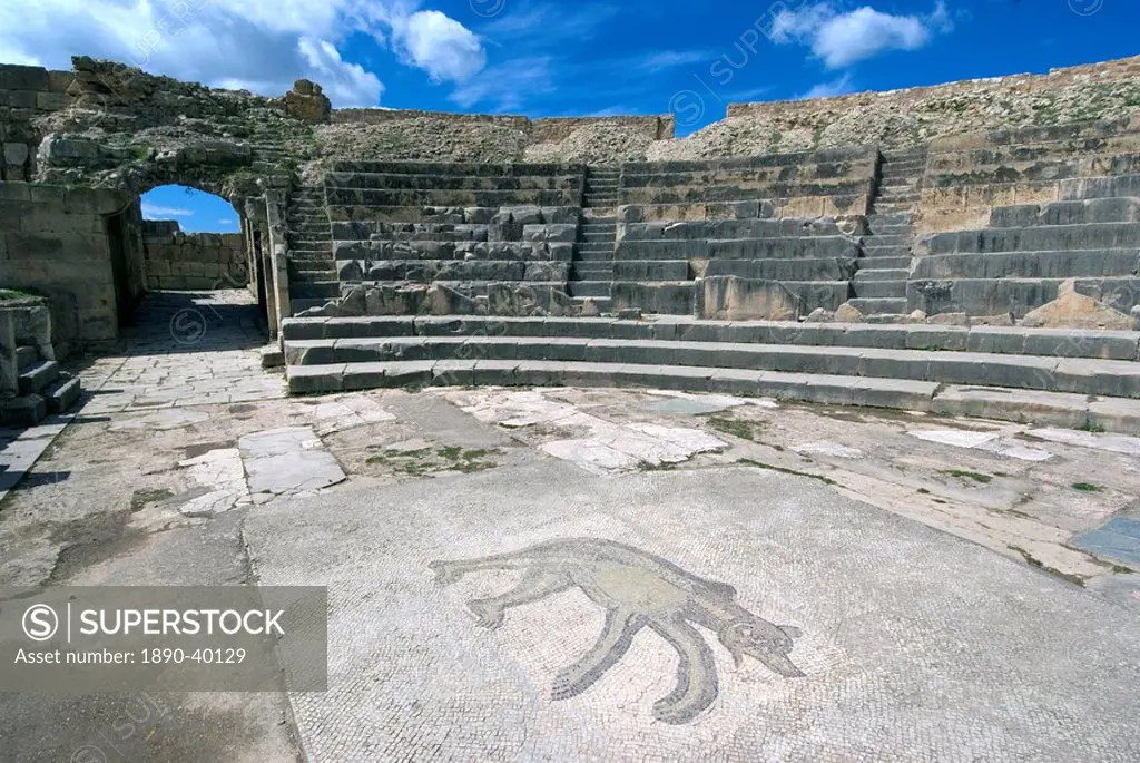 Theatre, Roman ruins of Bulla Regia, Tunisia, North Africa, Africa