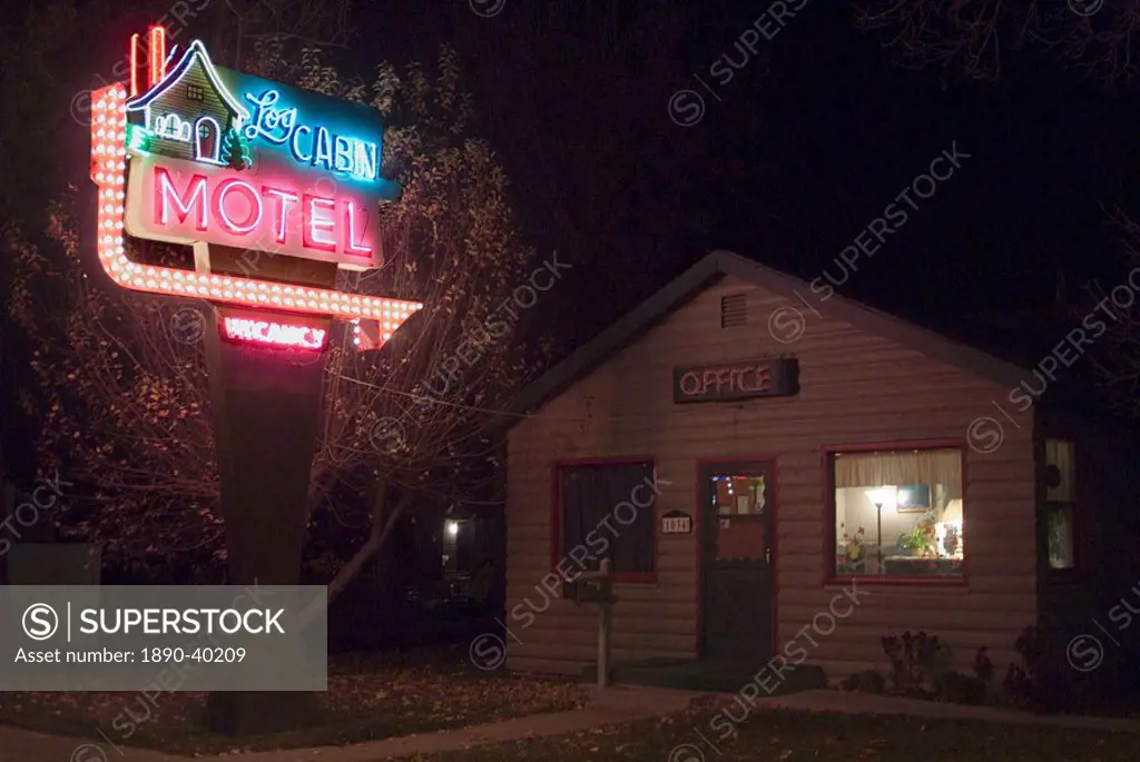 Log Cabin Motel, Montrose, Colorado, United States of America, North America