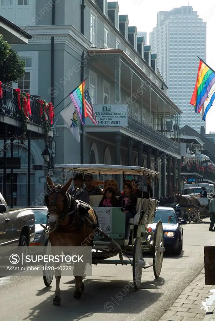 Bourbon Street, French Quarter, New Orleans, Louisiana, United States of America, North America