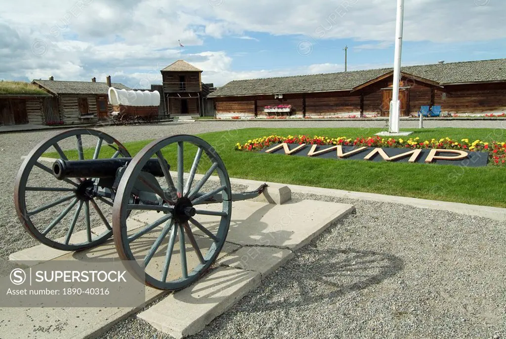 North West Mounted Police Fort, Royal Canadian Mounted Police, Fort McLeod, Alberta, Canada, North America