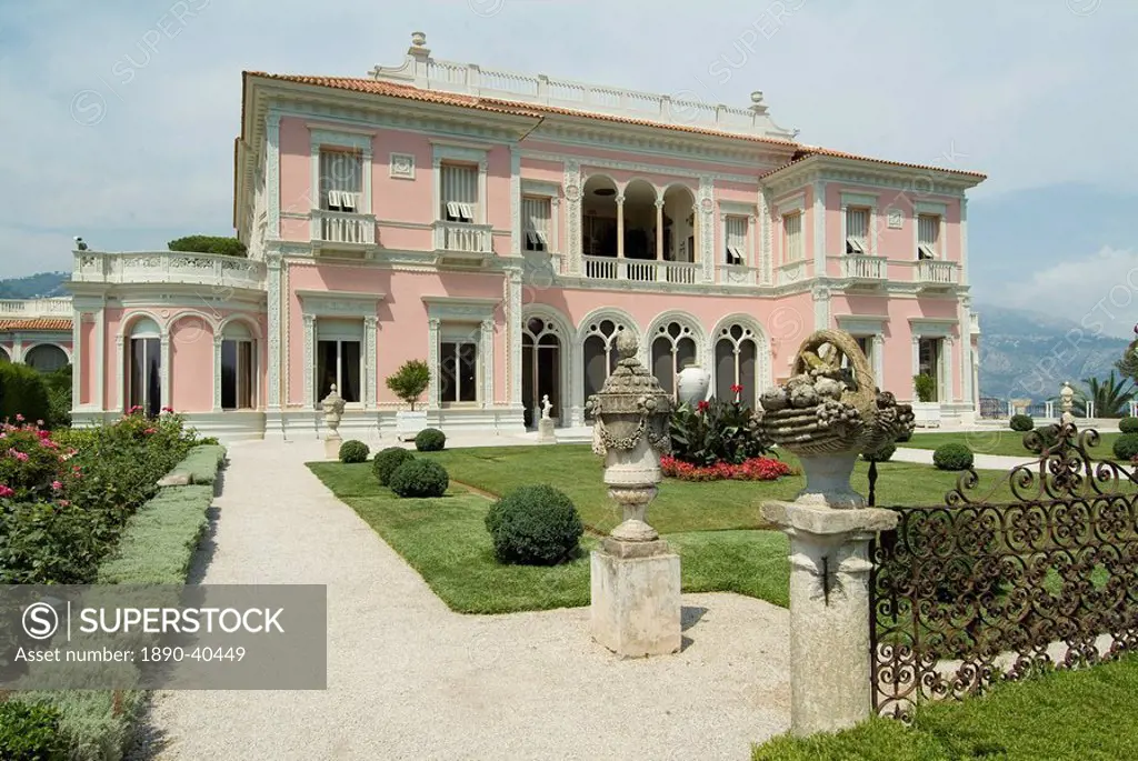Villa Ephrussi, historical Rothschild villa, St. Jean Cap Ferrat, Alpes_Maritimes, Provence, France, Europe