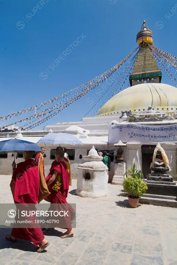 Boudhanath Bodhnath Stupa, UNESCO World Heritage Site, Kathmandu, Nepal, Asia