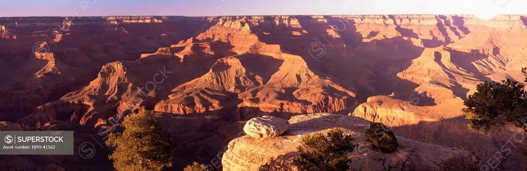 Grand Canyon at sunset, UNESCO World Heritage Site, Arizona, United States of America, North America