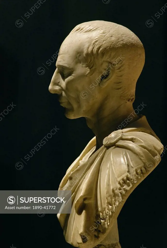 Bust of Julius Caesar, Vatican Museum, Rome, Lazio, Italy, Europe