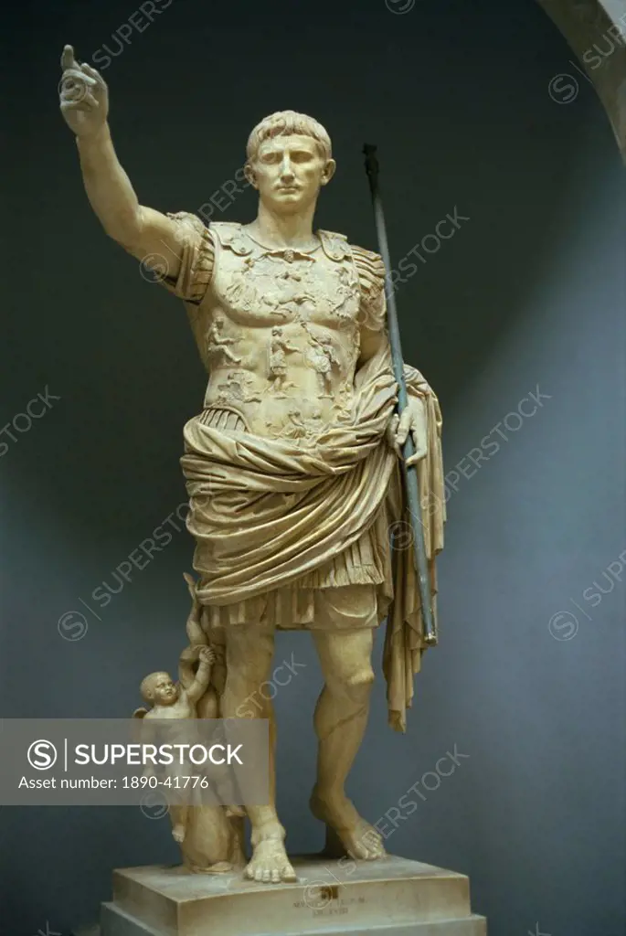 Augustus Prima Porta statue, Vatican Museum, Rome, Lazio, Italy, Europe