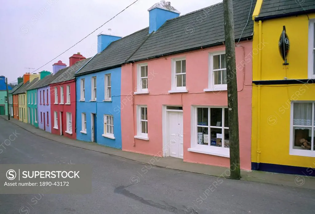 Eyeries village, Beara peninsula, County Cork, Munster, Eire Ireland, Europe