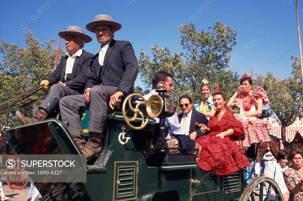 Carriage, April Fair, Seville, Andalucia, Spain, Europe