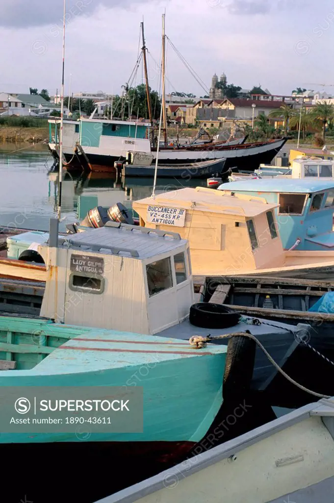 Fishing port, St. John´s, Antigua, Leeward Islands, West Indies, Caribbean, Central America