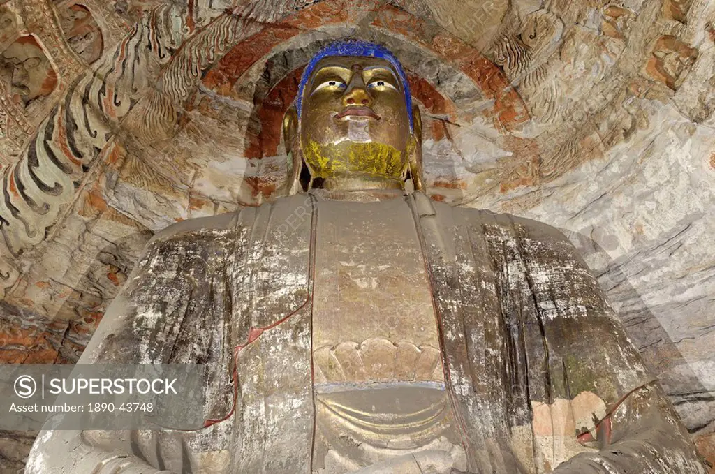 Buddhist caves at Yungang dating from the 5th and 6th centuries, UNESCO World Heritage Site, Datong, Shanxi, China, Asia