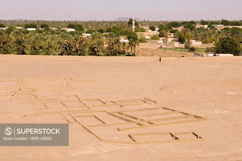 The early Nubian city of Kerma after excavation by the Swiss team of Professor Charles Bonnet of the University of Geneva, Sudan, Africa