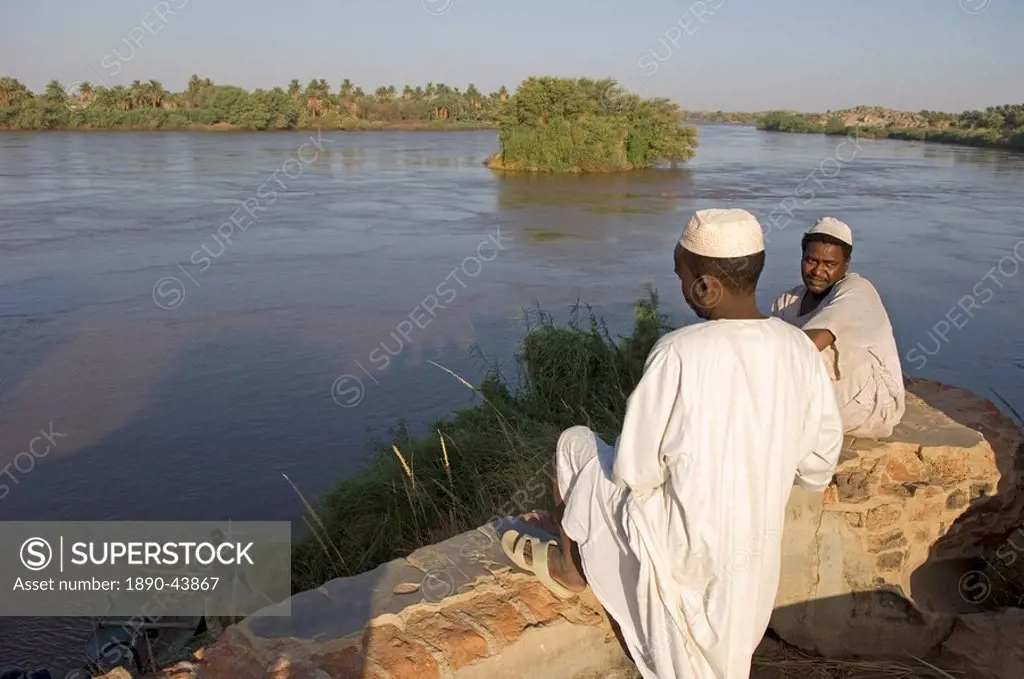 Banks of Nile river at Kerma, Nubian village, Sudan, Africa