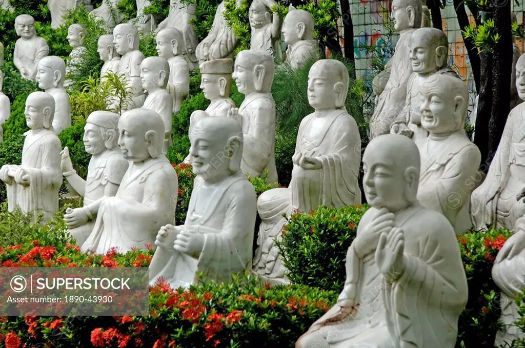 Statues at the Pureland Cave, Fokuangshan monastery, Kaohsiung area, Taiwan, Republic of China, Asia