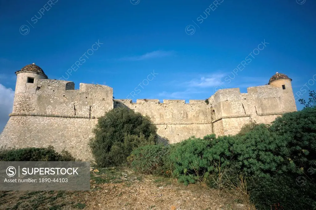 Fort dating from the 16th century, Mont Alban, near Nice, Alpes_Maritimes, Provence, France, Europe