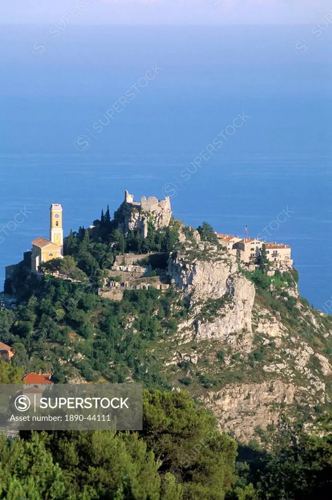 Eagle´s nest village of Eze, Alpes_Maritimes, Cote d´Azur, Provence, French Riviera, France, Mediterranean, Europe