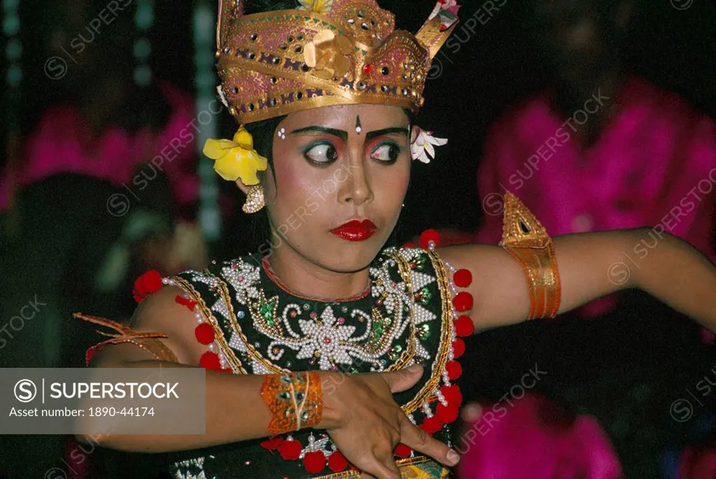 Dancer in the Gong of Angklung Kocok, Ubud region, island of Bali, Indonesia, Southeast Asia, Asia