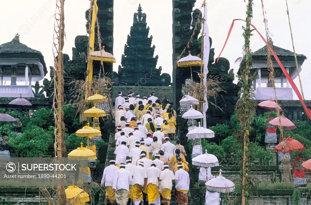 Batara Turum Kabeh ceremony, Hindu temple of Besakih, island of Bali, Indonesia, Southeast Asia, Asia