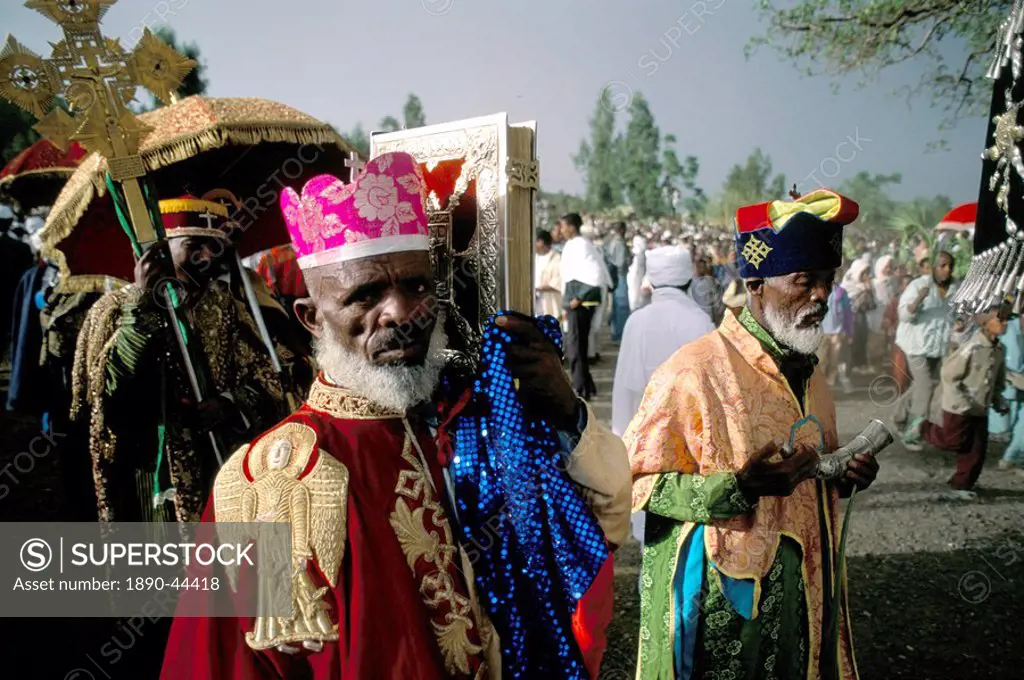 Palm Sunday procession, Axoum Axum Aksum, Tigre region, Ethiopia, Africa