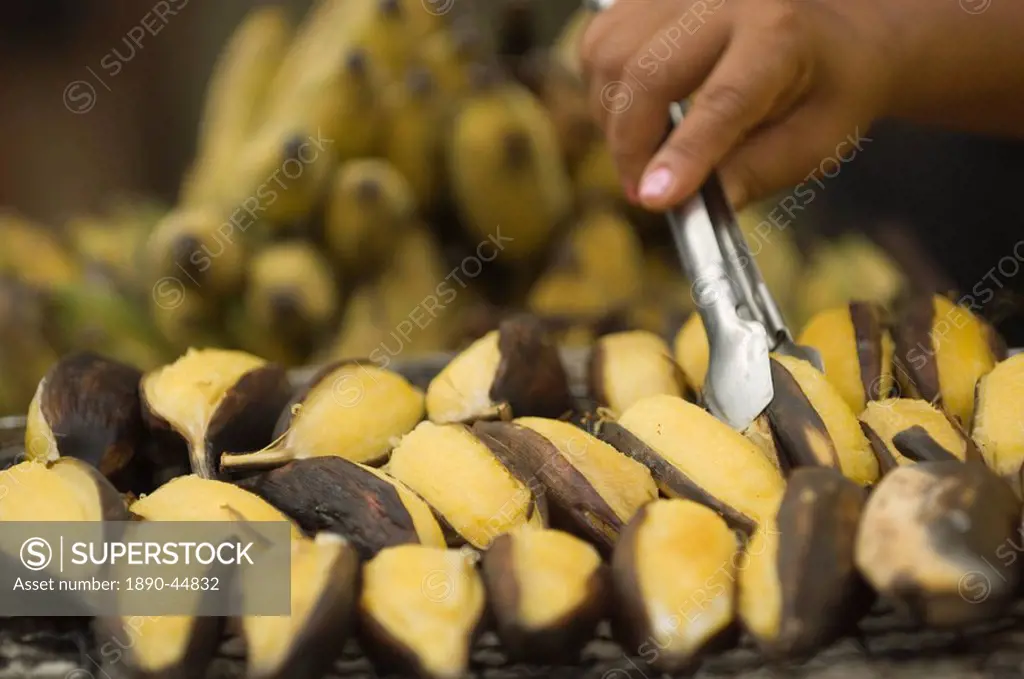 Banana baking, Bangkok, Thailand, Southeast Asia, Asia