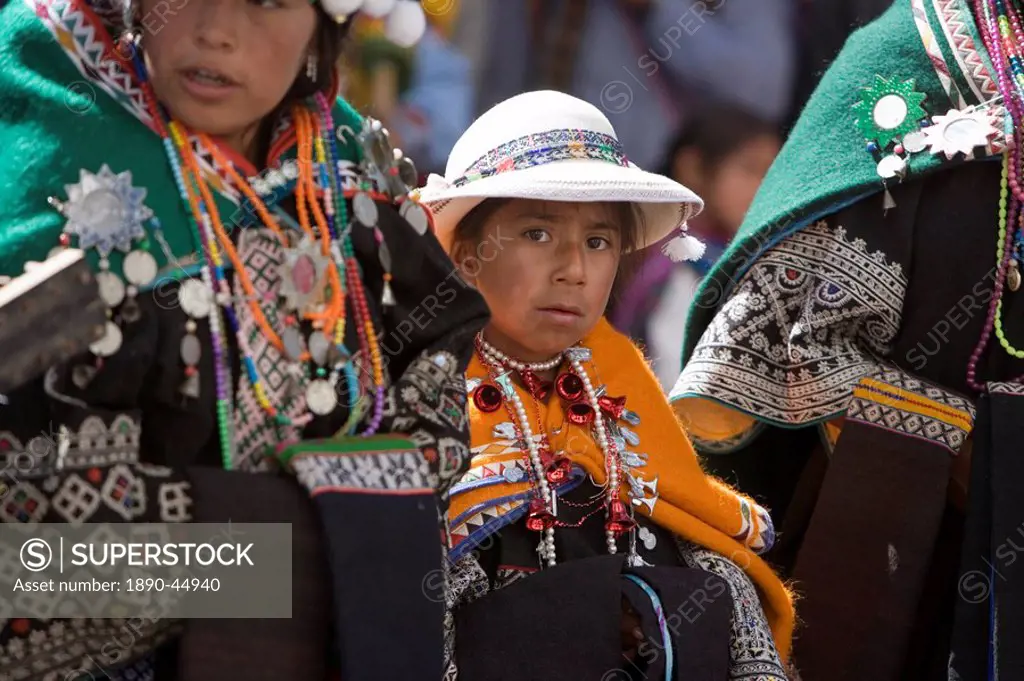 Locals at carnival, Sucre, Bolivia, South America