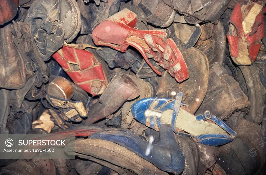 Prisoners´ shoes, Auschwitz, Makopolska, Poland, Europe