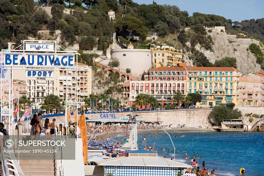 Promenade des Anglais, Nice, Alpes Maritimes, Cote d´Azur, French Riviera, Provence, France, Mediterranean, Europe