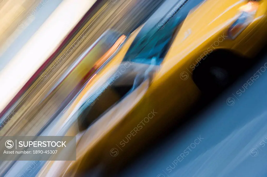 Yellow cab, New York, United States of America, North America