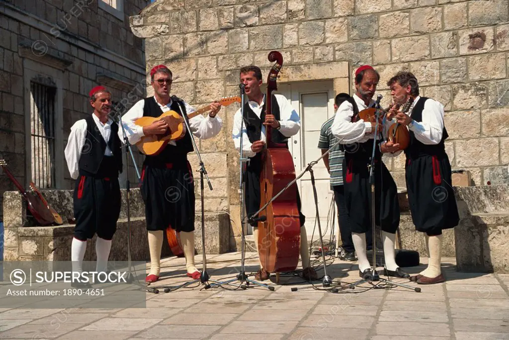 Folk group, Cilipi, Croatia, Europe