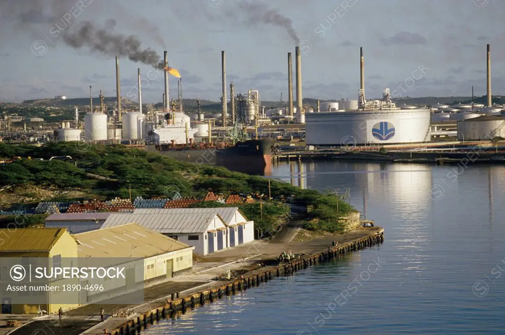 Oil refinery, Willemstad, Curacao, West Indies, Central America