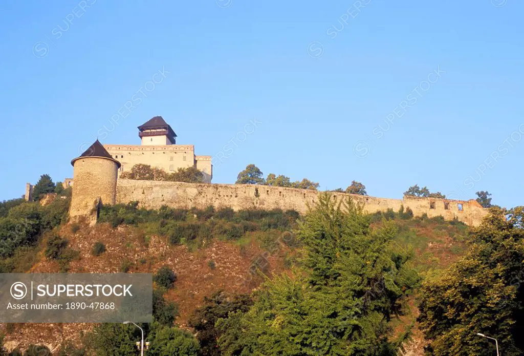 Gothic 15th century castle, Trencin, Trencin Region, Slovakia, Europe