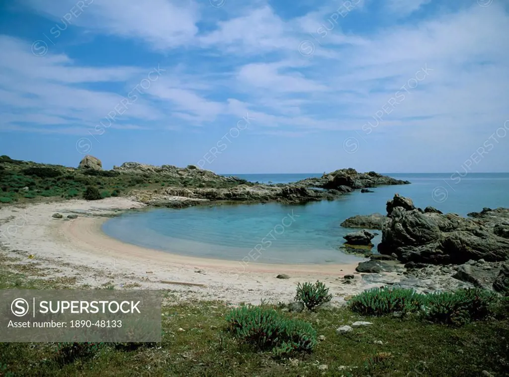 Bay on the coast, Asinara, Sardinia, Italy, Mediterranean, Europe