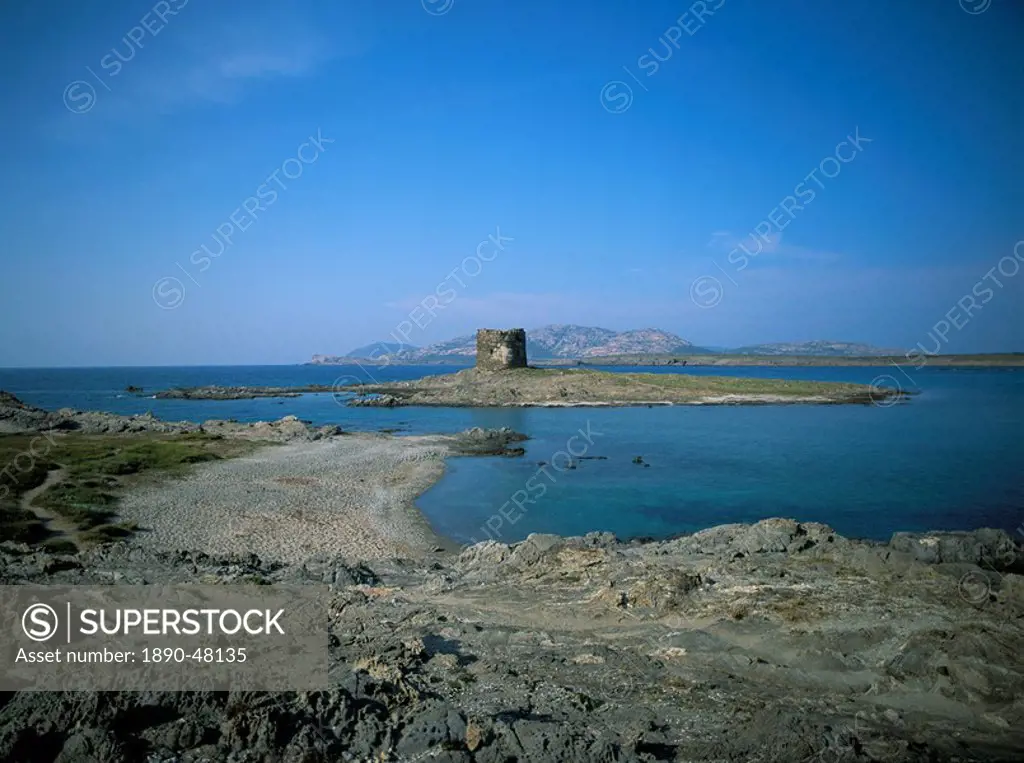 View of Asinara Island, Alghero Stintino, Sardinia, Italy, Europe