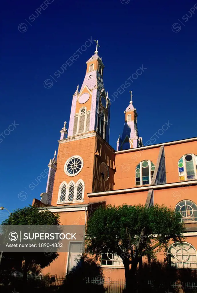 Church San Francisco de Castro, dating from 1906, Castro, Chiloe Island, Chile, South America