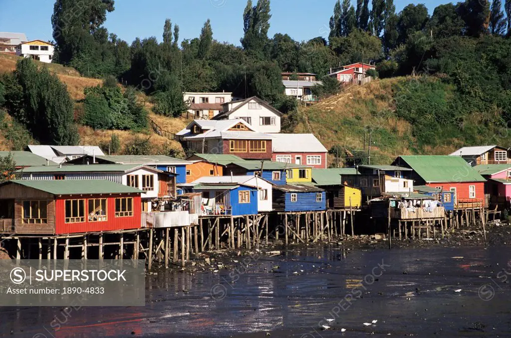 Palafitos, Castro, Chiloe Island, Chile, South America