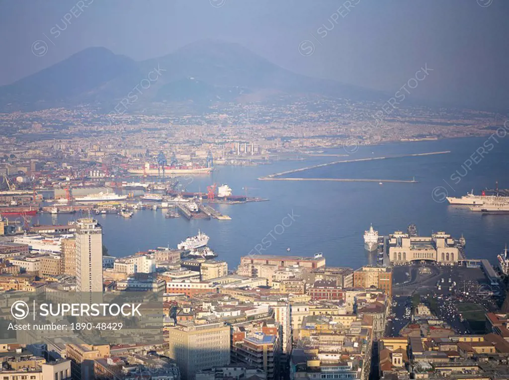 View of Port Vesuvio, Naples, Campania, Italy, Mediterranean, Europe