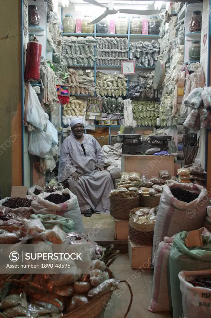 Spice market, Aswan, Egypt, North Africa, Africa