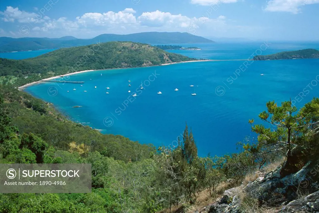 View over Bauer Bay, South Molle Island, Whitsundays, Queensland, Australia, Pacific