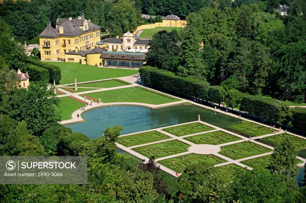 Schloss Hellbrunn pleasure gardens, near Salzburg, Austria, Europe