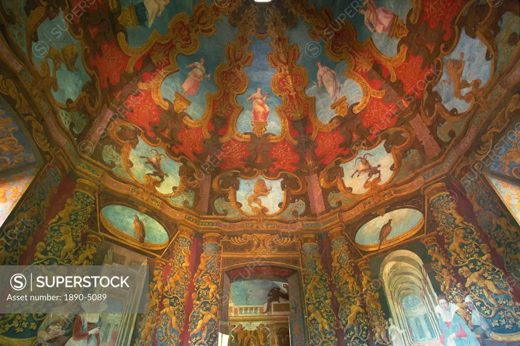 Illusionist frescoes by Donato Mascagni, Schloss Hellbrunn, near Salzburg, Austria, Europe