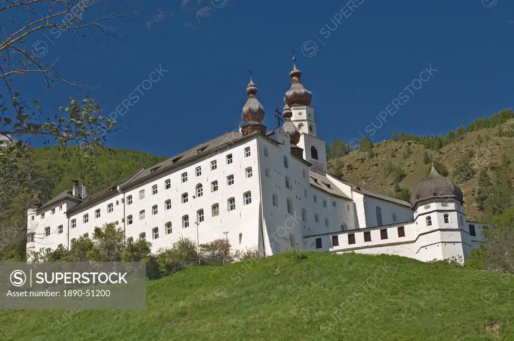 Abbey di Monte Maria, near Burgusio, Reschen Pass, Western Dolomites, Italy, Europe
