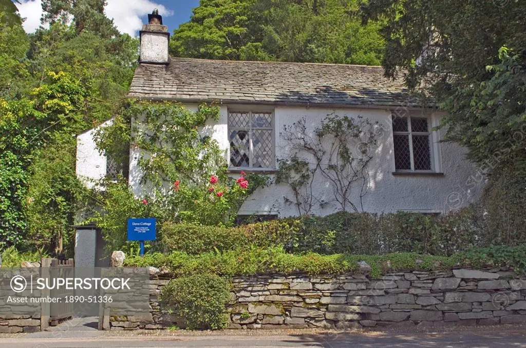 Dove Cottage, home of William Wordsworth from 1799 to 1808, Grasmere, Lake District National Park, Cumbria, England, United Kingdom, Europe