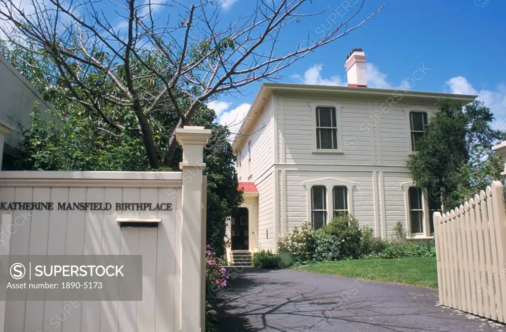 Writer Katherine Mansfield´s birthplace, now a museum, Wellington, North Island, New Zealand, Pacific