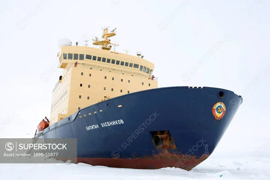 Russian icebreaker, Kapitan Khlebnikov in pack ice, Weddell Sea, Antarctica, Polar Regions