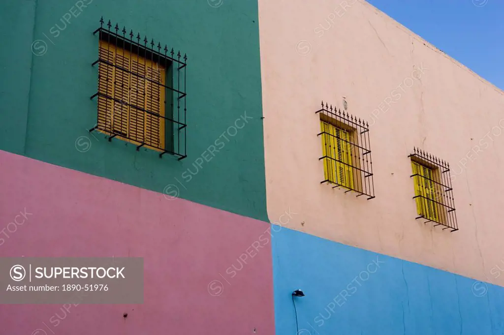 Painted walls, La Boca, harbour area, Buenos Aires, Argentina, South America